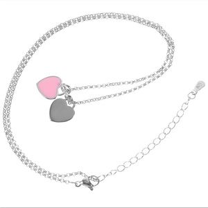 New Delicate Double Heart Pendant Necklace